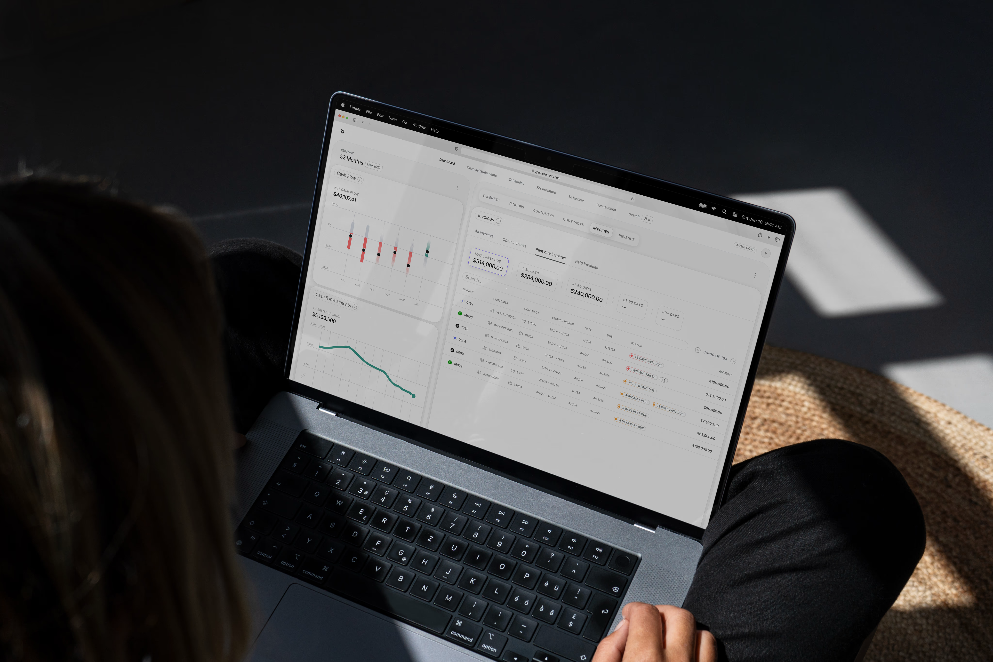 Quanta accounting dashboard